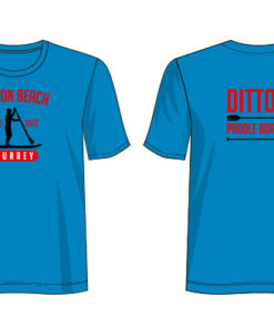 Dittons Paddle Boarding Mens Location 100% Cotton T-Shirt (Sky Blue)